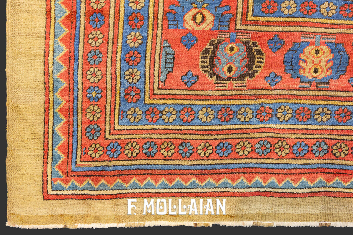 Medallion with Beige Wool open-field Antique Bakhshayesh Carpet n°:68786141